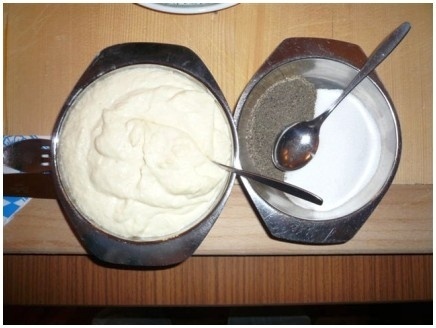 Meerrettich, Pfeffer und Salz