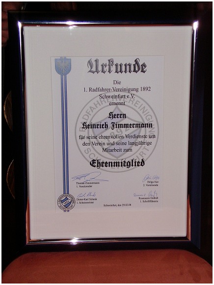 Mitgliederversammlung RV92 Schweinfurt 2008