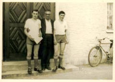 Egbert Eyring u. Peter Endreß mit Trainer Martin Vogel
