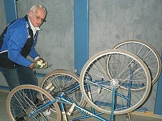 Radballtrainer und Chefmechaniker