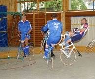 Radballspieler in Aktion